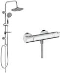 Belvit Hansgrohe Ecostat 1001 CL Thermostat Duschset, Chrom Grau | EcoStop 10...