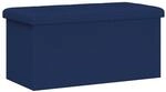 vidaXL Klappbare Aufbewahrungsbank Blau 180 kg 80 L 77 x 38 x 38 cm