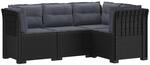 vidaXL 4-Sitzer Gartensofa mit Kissen Rattan-Look PP Anthrazit