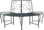 vidaXL Baumbank 4-Sitzanzahl 160 x 80 x 89 cm Stahl Silber Grau