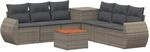 vidaXL Sofa Set 8 STK. Grau und Dunkelgrau Polyrattan und Stahl