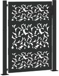 vidaXL Gartentor Schwarz 100x125 cm Stahlblatt-Design
