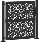 vidaXL Gartentor Schwarz 100x100 cm Stahlblatt-Design