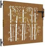vidaXL Gartentor 85x75 cm Cortenstahl Bambus-Design