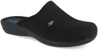 Fly Flot Damen Pantoffel Textil Hausschuh samtig weiche Haptik und Keilabsatz