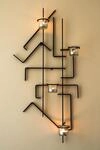 DanDiBo Wandteelichthalter MIX4 Schwarz Wandkerzenhalter Metall 73 cm...
