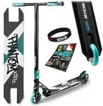 SOKE XTR Stunt Scooter f&uuml;r Park und Street, ABEC-9, Schwarz-T&uuml;rkis