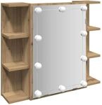 vidaXL Spiegelschrank mit LED Artisan Eichen-Optik 70x16,5x60 cm