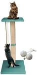 Rohrschneider Katzen Kratzbaum Emmi, Sisal, Echtholz (t&uuml;rkis, H77 cm)