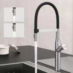 Mai & Mai K&uuml;chenarmatur mit Magnetbrause, Geb&uuml;rstet Silber |...