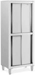 Royal Catering Geschirrschrank 800 x 500 x 1800 mm Edelstahl Hochregal...
