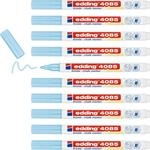 edding 4085 Kreidemarker - pastel-blau - 10 Kreidestifte - Rundspitze 1-2 mm -