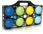alldoro Boccia-Spiel, Boule-Set mit 8 Boccia-Kugeln, Zielkugel & Tragekorb