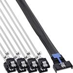 InLine MCIO x8 Breakout-Kabel auf 8X SATA Stecker f&uuml;r HDD und SSD, 0,5 m