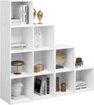 WOLTU B&uuml;cherregal mit 10 F&auml;chern, W&uuml;rfelregal, 120x120x30 cm, Wei&szlig; |...