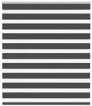 vidaXL Doppelrollo Schwarz 135x100 cm Stoffbreite 130,9 cm Polyester
