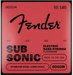 Fender 9050-M Stainless Steel Flat Wound Bass Guitar Strings 55-105