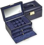 SACHER Schmuckkasten Elly acuro/navy (Leder)
