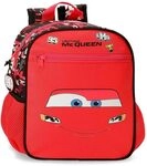 Disney Cars McQueen Kinder‑Rucksack, Schulrucksack aus Polyester, seitliche