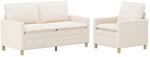 vidaXL Sofa Set 2 STK. Creme Stoff