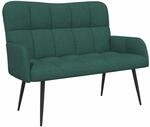 vidaXL 2-Sitzer Sofa Dunkelgr&uuml;n 115 x 61 x 87 cm Stoff