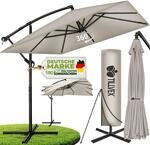 tillvex&reg; Sonnenschirm Rechteckig &Oslash; 330 cm + Abdeckung, Kurbel & Windschutz