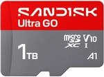 SanDisk Ultra GO microSDXC 1TB UHS-I Speicherkarte V10 A1 190 MB/s Lesen