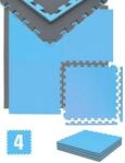 eyepower Extra dick: 2cm Fitnessmatte - 4er Set 50x50cm Bodenschutzmatte Gym...