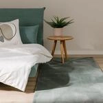benuta Basic Kunstfaser Fellteppich Furry - Gr&uuml;n 80x250 cm - Weicher