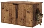 vidaXL Katzenhaus Altholz 85 x 55 x 50,5 cm Holzwerkstoff