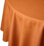 Homescapes Tischdecke Terracotta rund mit Hohlsaum aus 100% Baumwolle 178 cm,...