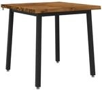 vidaXL 70 x 70 x 75 cm Massivholz Akazie Nat&uuml;rlich und Schwarz