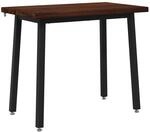 vidaXL 110 x 55 x 75 cm Massivholz Akazie Dunkelbraun und Schwarz