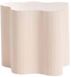 Beliani Beistelltisch MDF Platte Modern Unregelm&auml;&szlig;ige Form Geriffeltes Design...