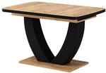 Vicco Esstisch Fenaro, Schwarz/Eiche, 120-160 x 80 cm | ausziehbar, mit