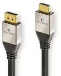 Sonero DisplayPort auf HDMI Kabel 4K DP Stecker auf Stecker, geschrimt 1,5m 