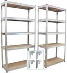 TRUTZHOLM Schwerlastregal 180x90x40 cm, 2er Set, jeweils bis 875 kg belastbar, 5