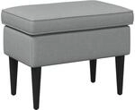 vidaXL Hocker Hellgrau 55 x 35 x 41 cm Stoff