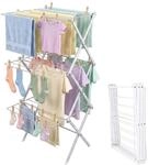 Relaxdays W&auml;schest&auml;nder klappbar, 27 Stangen, HBT: 115 x 53,5 x 52 cm, wei&szlig; 