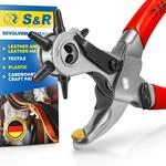 S&R Lochzange f&uuml;r Leder MADE IN GERMANY - Premium G&uuml;rtellochzange 6...