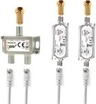 TronicXL Premium 2-Fach Antennenverteiler Splitter mit 40dB (2 x 20dB) Sat