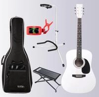 Classic Cantabile WS-10WH Westerngitarre Set - Dreadnought-Style - Korpus: Linde