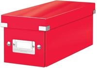 Leitz Click & Store WOW schmale Aufbewahrungsbox mit Deckel, Box zur CD Aufbewahrung,