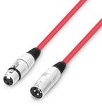 Adam Hall Cables 3 STAR MMF 0050 RED - Mikrofonkabel XLR female auf XLR male 0,5 m
