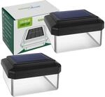 Green Blue LED-Solarleuchte f&uuml;r Pfosten 60 x 40 mm, schirmf&ouml;rmiges Dach,...