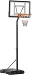 HOMCOM Basketballst&auml;nder rollbar 210-260 cm h&ouml;henverstellbar Schwarz | Mit...