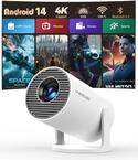 Magcubic Mini Beamer Projektor 4K Unterst&uuml;tzt Android 14, WiFi 6 BT 5.4