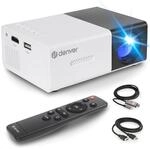 DENVER PR-1000 Mini Beamer, Unterst&uuml;tzt Full HD 1080p, Tragbarer LED Projektor...