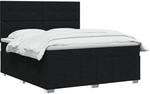 vidaXL Boxspringbett mit Matratze Schwarz 140 x 190 cm Stoff
