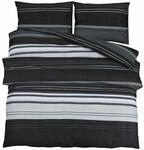 vidaXL Bettw&auml;sche-Set Schwarz und Wei&szlig; 260x240 cm Baumwolle